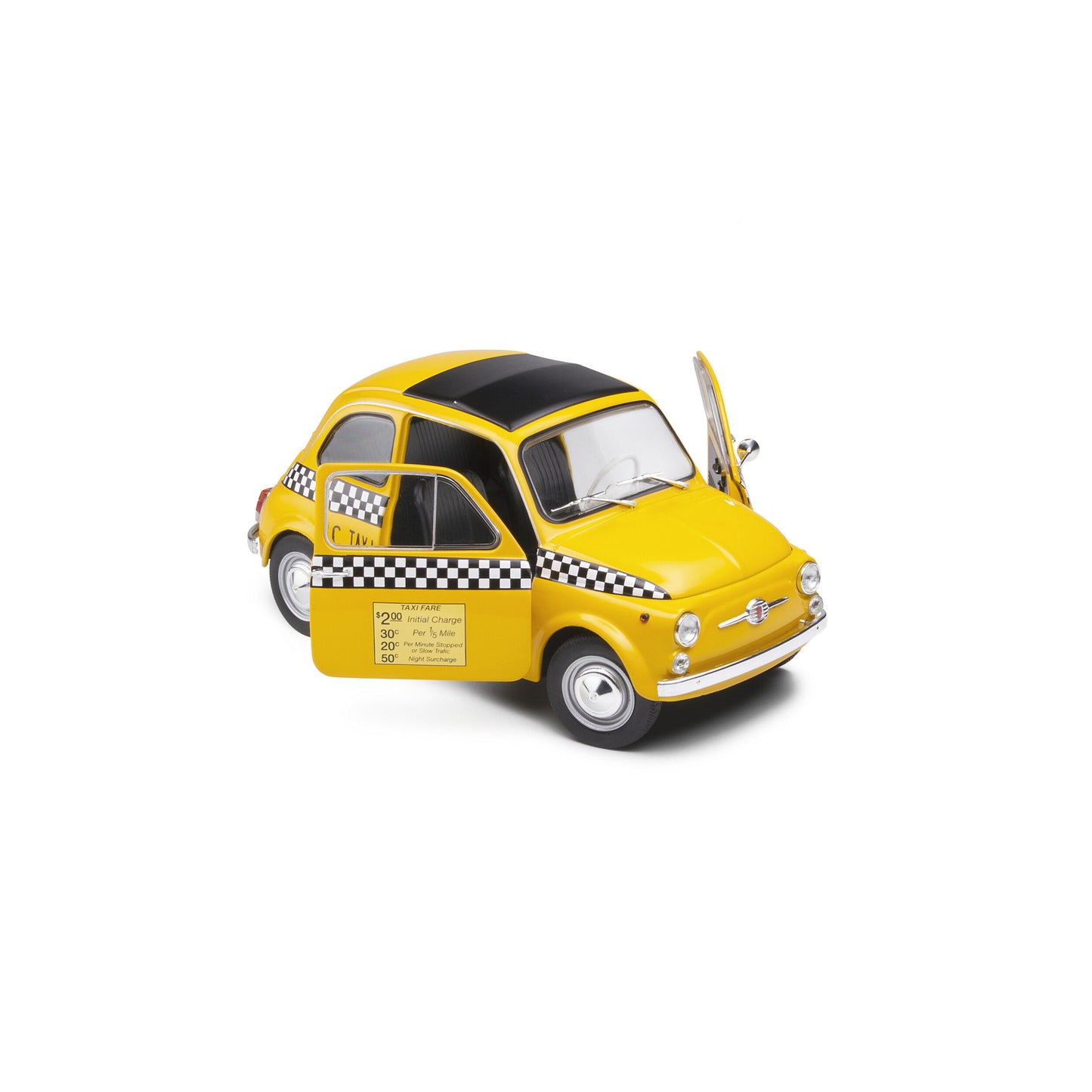 Mô hình xe Solido 1/18 Fiat 500 Taxi NYC – 1965