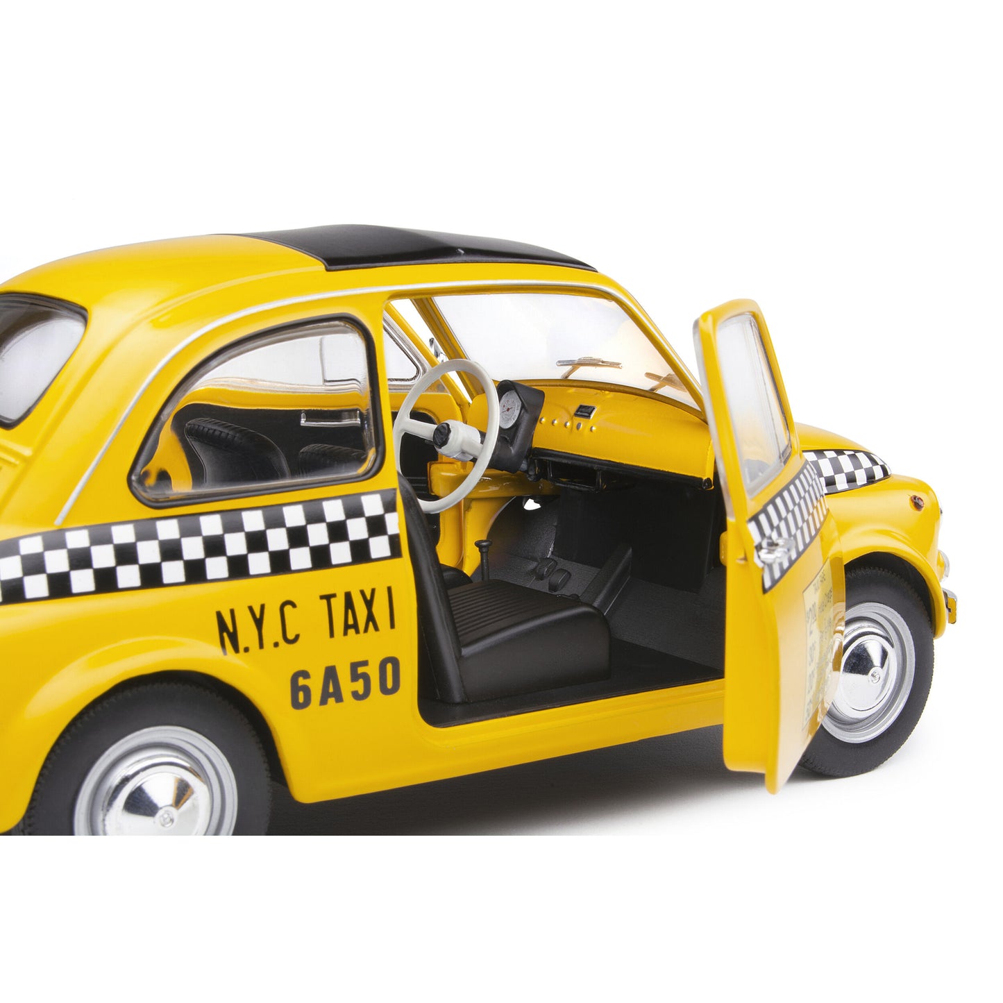 Mô hình xe Solido 1/18 Fiat 500 Taxi NYC – 1965