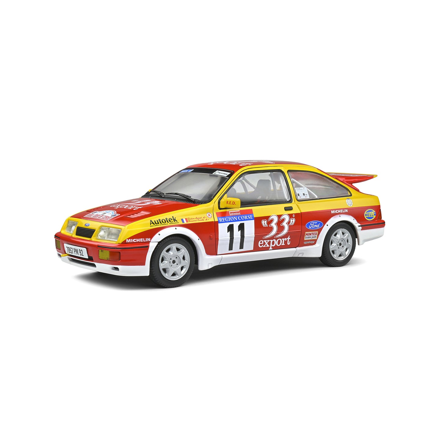 Mô hình xe Solido 1/18 Ford Sierra Cosworth RS – Tour de Corse – 1987 – #11 Auriol/Occelli