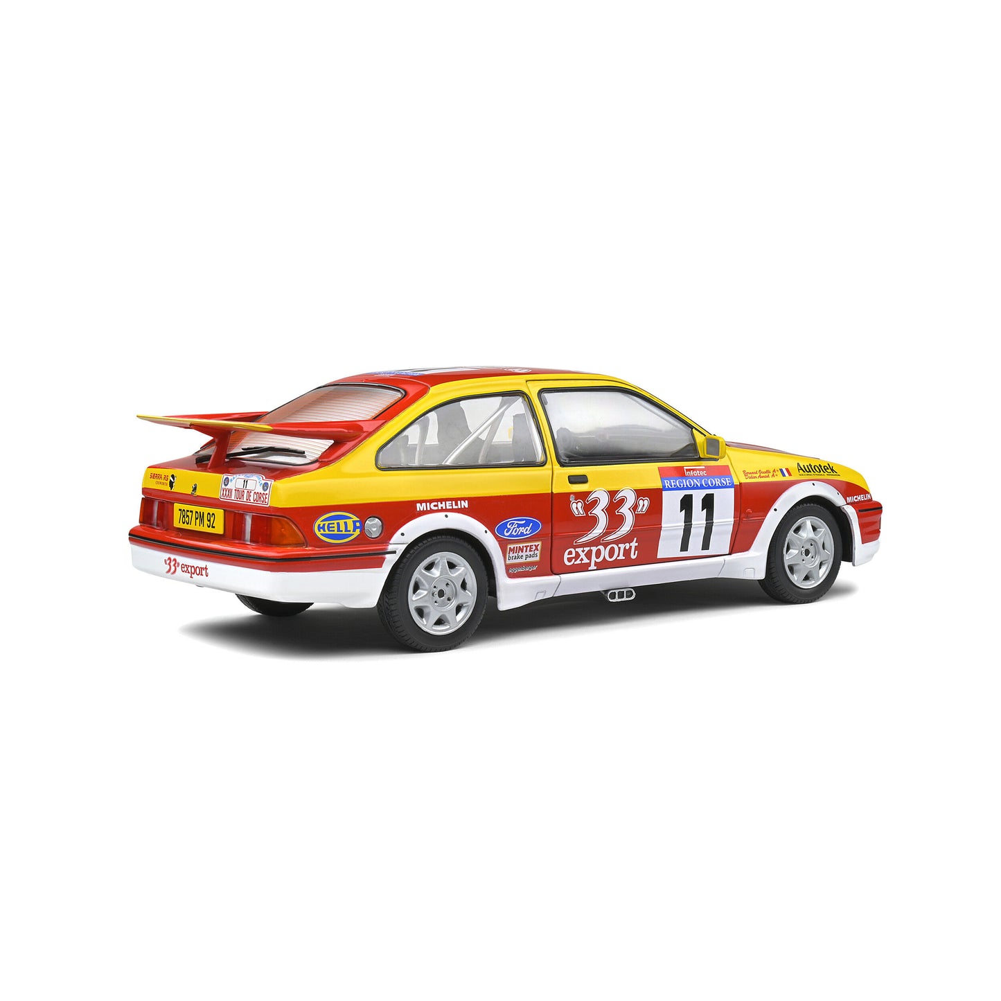 Mô hình xe Solido 1/18 Ford Sierra Cosworth RS – Tour de Corse – 1987 – #11 Auriol/Occelli
