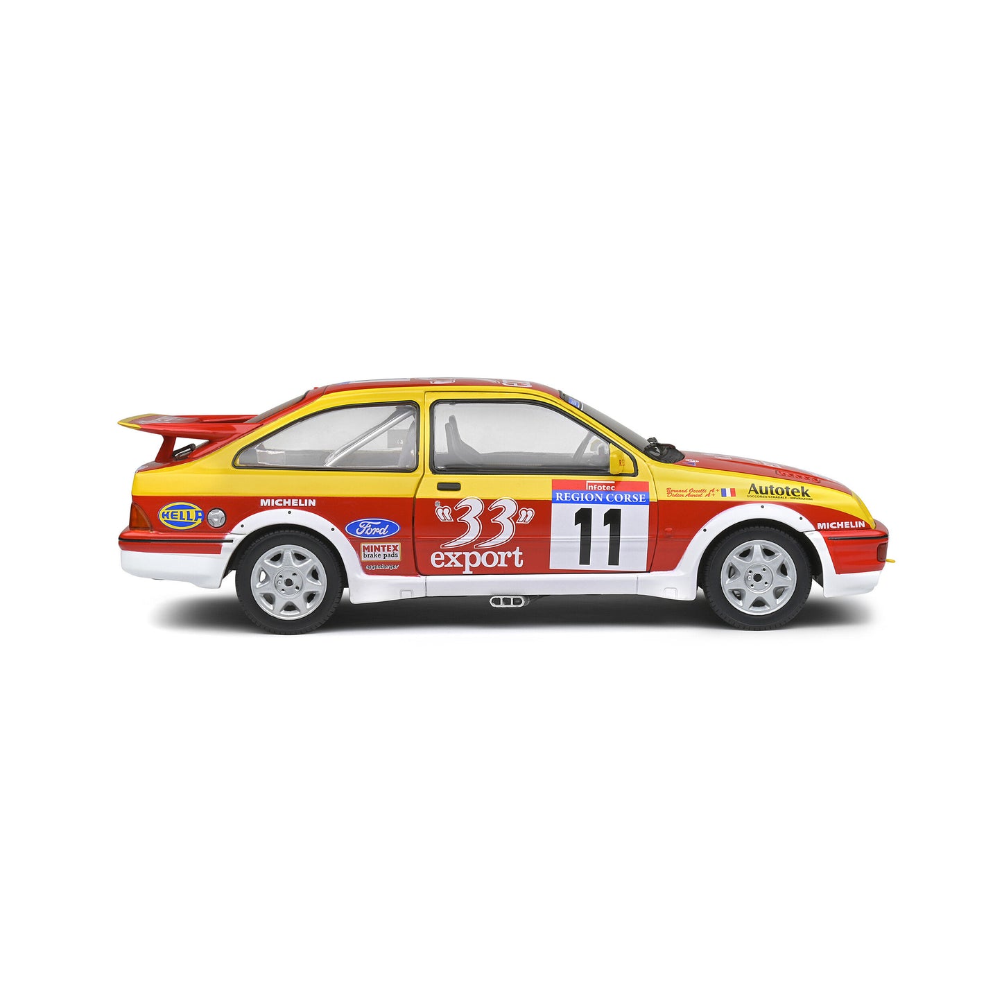 Mô hình xe Solido 1/18 Ford Sierra Cosworth RS – Tour de Corse – 1987 – #11 Auriol/Occelli