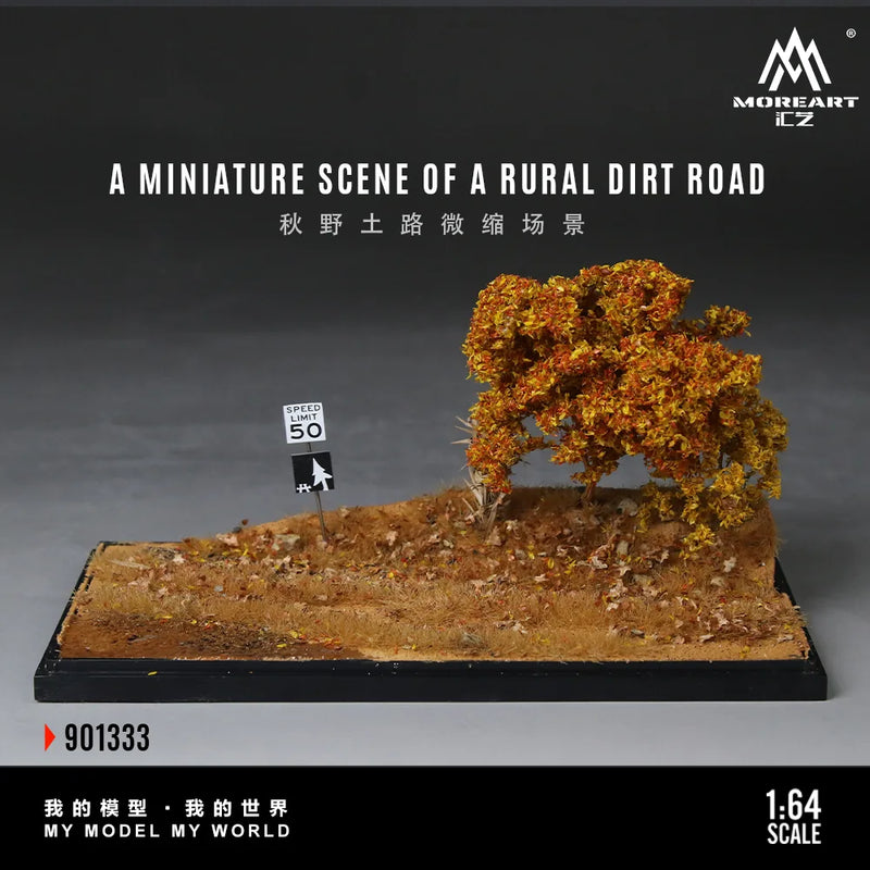 MOREART 1:64 Sa bàn bối cảnh đường đất nông thôn | Mô hình Diorama mã MO901333