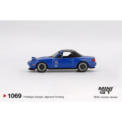 [Đã ra mắt] Mô hình xe Mini GT 1:64 Mazda Miata MX-5 (NA) Tuned Version Dark Blue - MGT01069