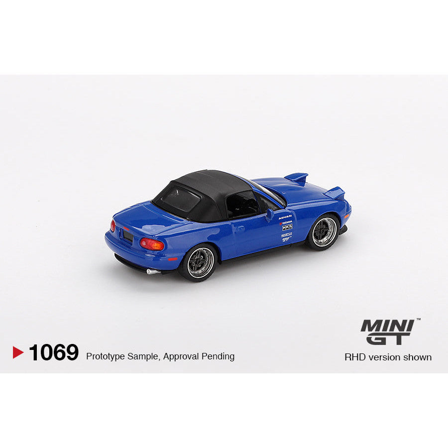 [Đã ra mắt] Mô hình xe Mini GT 1:64 Mazda Miata MX-5 (NA) Tuned Version Dark Blue - MGT01069
