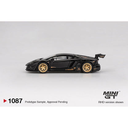 [Bán lượt mua trước] Sắp ra mắt tháng 11 2025 Mô hình xe Mini GT 1:64 LB WORKS Lamborghini Aventador Black MGT01087
