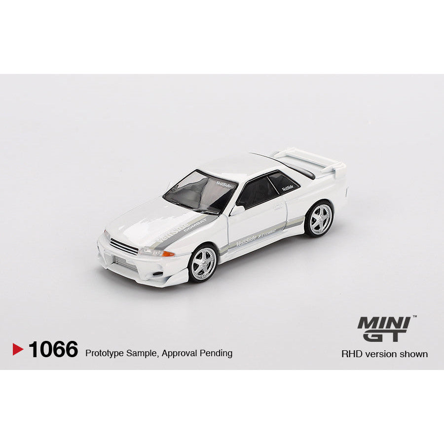 [Mocus bán lượt mua trước] Dự kiến 09/2025 Mô hình xe Mini GT 1:64 Nissan-Skyline-GTR-R32-VeilSide-Combat White MGT01066