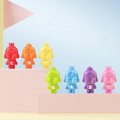 POP MART POP BEAN CRYBABY MINI FIGURE-Rainbow Set/Gradient Color Set  Blind Box Action Toys Figure Birthday Gift Kid Toy