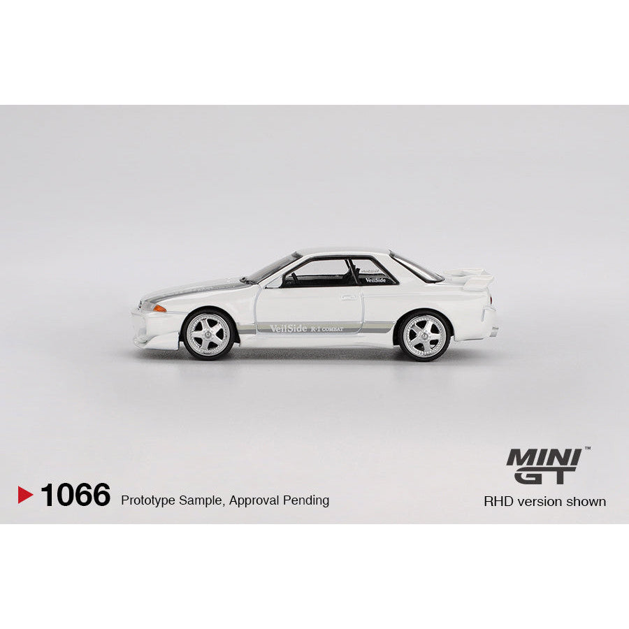 [Mocus bán lượt mua trước] Dự kiến 09/2025 Mô hình xe Mini GT 1:64 Nissan-Skyline-GTR-R32-VeilSide-Combat White MGT01066