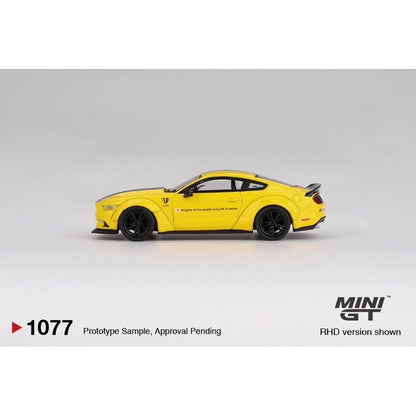 [Bán lượt mua trước] Sắp ra mắt tháng 11 2025 Mô hình xe MINI GT 1/64 LB-WORKS FORD MUSTANG TRIPLE YELLOW MGT01077