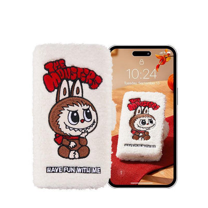 POP MART THE MONSTERS Classic Series-Plush Flip Phone Case for iPhone