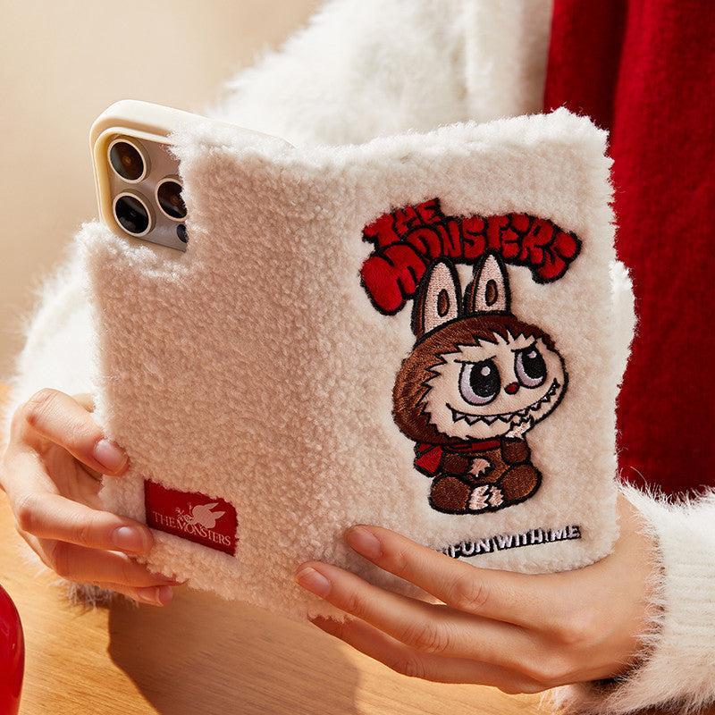POP MART THE MONSTERS Classic Series-Plush Flip Phone Case for iPhone