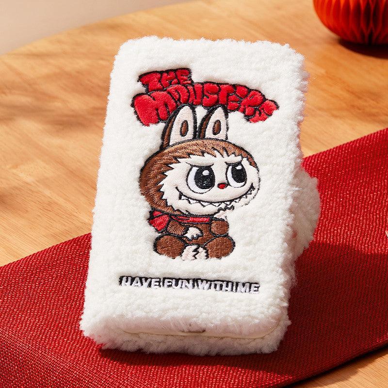 POP MART THE MONSTERS Classic Series-Plush Flip Phone Case for iPhone