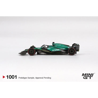 [HÀNG CÓ SẴN] Mô hình xe Mini GT 1:64 Aston Martin AMR24 #18 Lance Stroll 2024 F1 2024 Bahrain GP MGT01001