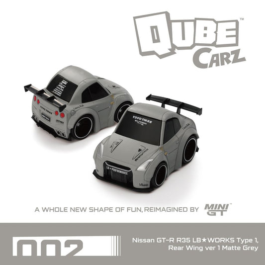 [HÀNG CÓ SẴN] Mô hình xe Mini GT 1:64 Nissan GT-R R35 LB WORKS Type 1, Rear Wing ver 1 Matte Grey QZ00201