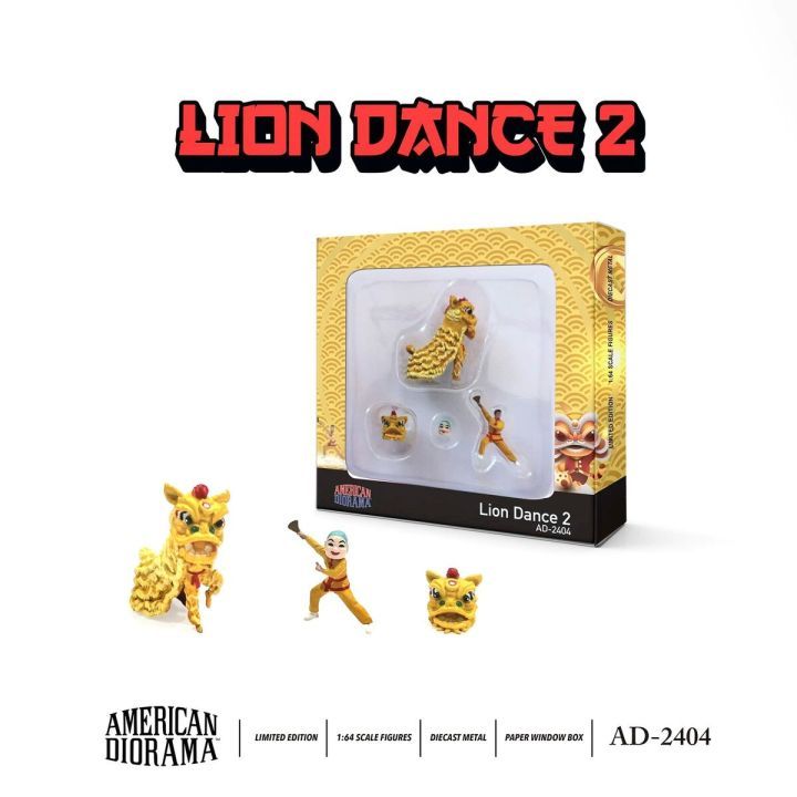 [HÀNG CÓ SẴN] Mô hình nhân vật American Diorama 1:64 DRAGON DANCE 2 (YELLOW) AD-2404