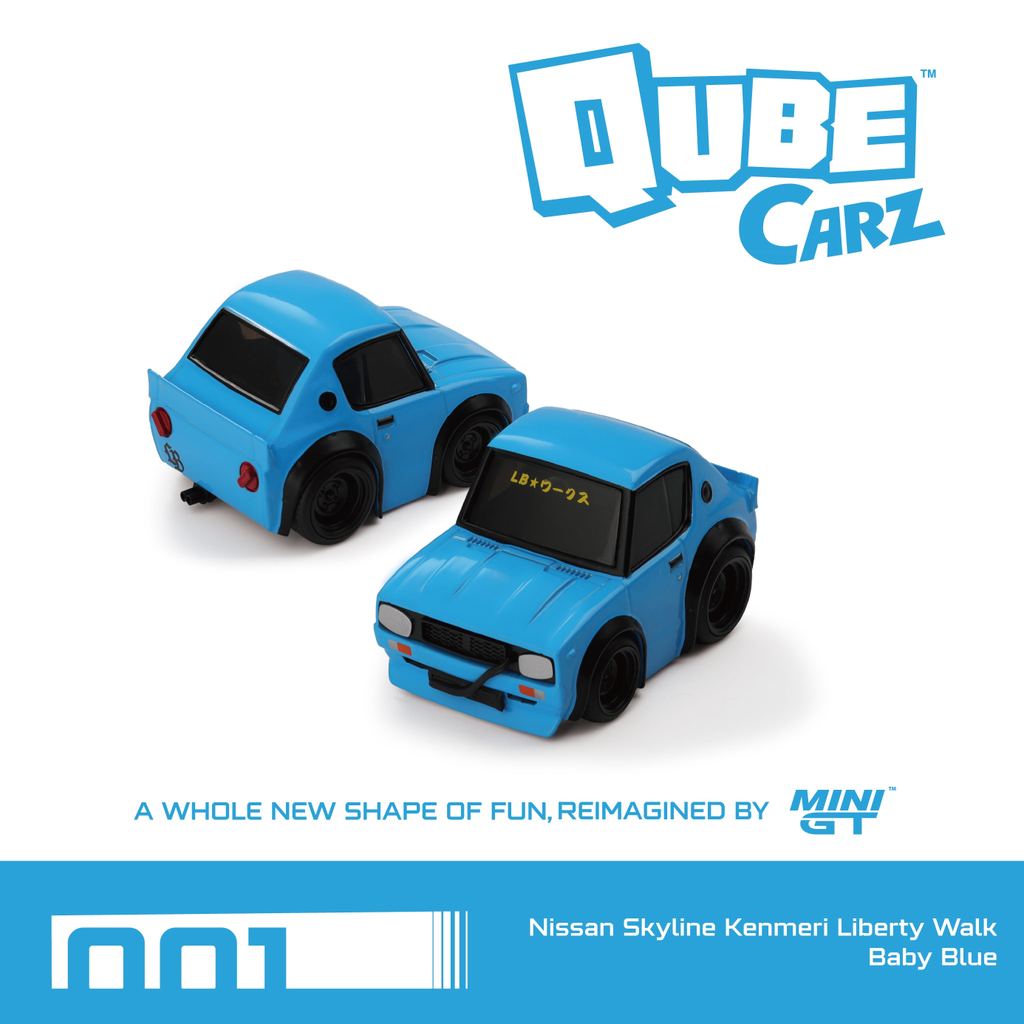 [HÀNG CÓ SẴN] Mô hình xe Mini GT 1:64 Nissan Skyline Kenmeri Liberty Walk Baby Blue QZ00101