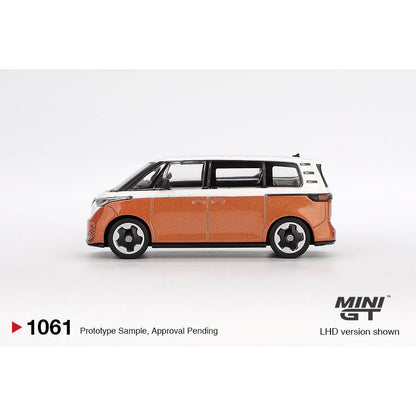 [HÀNG CÓ SẴN] Mô hình xe Mini GT 1:64 Volkswagen ID.Buzz Candy White / Energetic Orange MGT01061