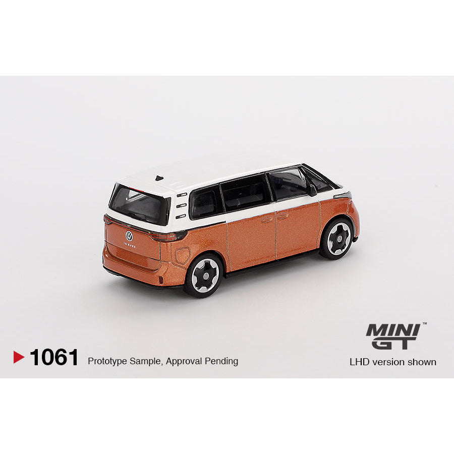 [HÀNG CÓ SẴN] Mô hình xe Mini GT 1:64 Volkswagen ID.Buzz Candy White / Energetic Orange MGT01061
