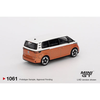 [HÀNG CÓ SẴN] Mô hình xe Mini GT 1:64 Volkswagen ID.Buzz Candy White / Energetic Orange MGT01061