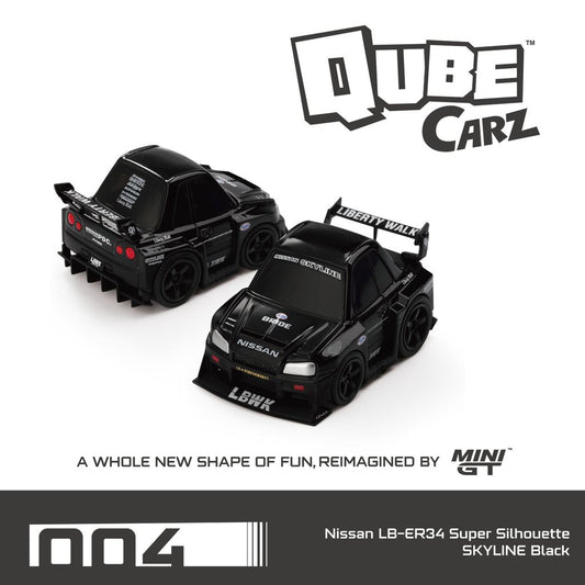 [HÀNG CÓ SẴN] Mô hình xe Mini GT 1:64 Nissan LB-ER34 Super Silhouette SKYLINE Black QZ00401