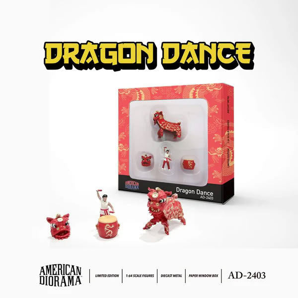 [HÀNG CÓ SẴN] Mô hình nhân vật American Diorama 1:64 DRAGON DANCE ( RED) AD-2403