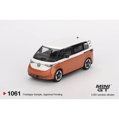 [HÀNG CÓ SẴN] Mô hình xe Mini GT 1:64 Volkswagen ID.Buzz Candy White / Energetic Orange MGT01061