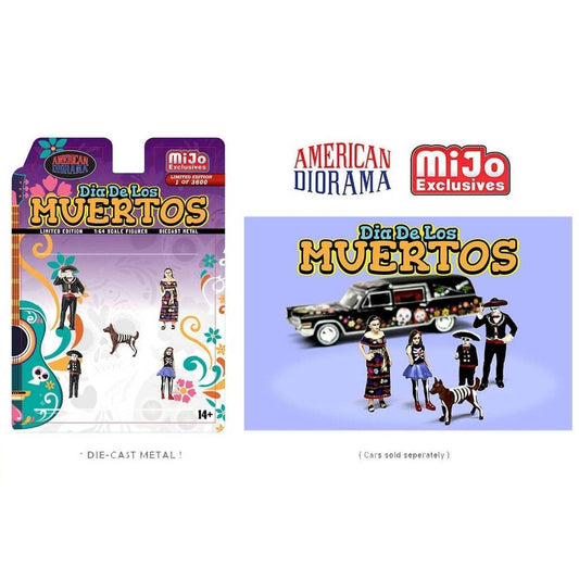 [HÀNG CÓ SẴN] Mô hình nhân vật American Diorama 1:64 Dia De Los Muertos Family Figure Set – MiJo AD-76509MJ