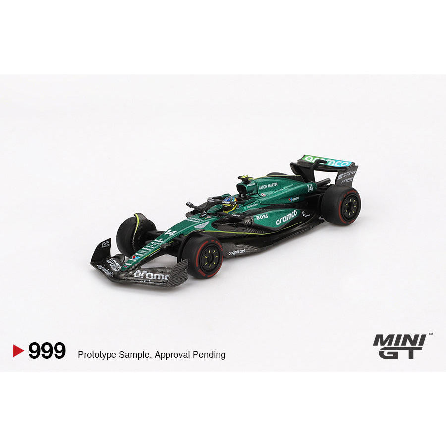 [HÀNG CÓ SẴN] Mô hình xe Mini GT 1:64 Aston Martin AMR24 #14 Fernando Alonso 2024 F1 2024 Bahrain GP MGT00999