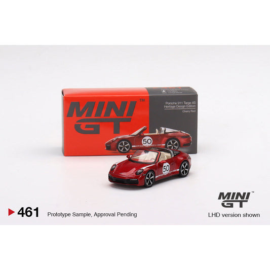 [HÀNG CÓ SẴN] Mô hình xe Mini GT 1:64 Box Version Porsche 911 Targe 4S Heritage Design Edition Cherry Red MGT00461
