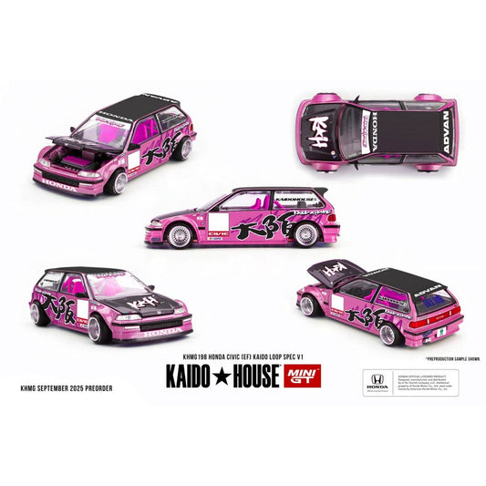 [Mocus Bán lượt mua trước] Sắp ra mắt tháng 12/2025 Mô Hình Xe Mini GT x Kaido House 1:64 Honda Civic KHMG198