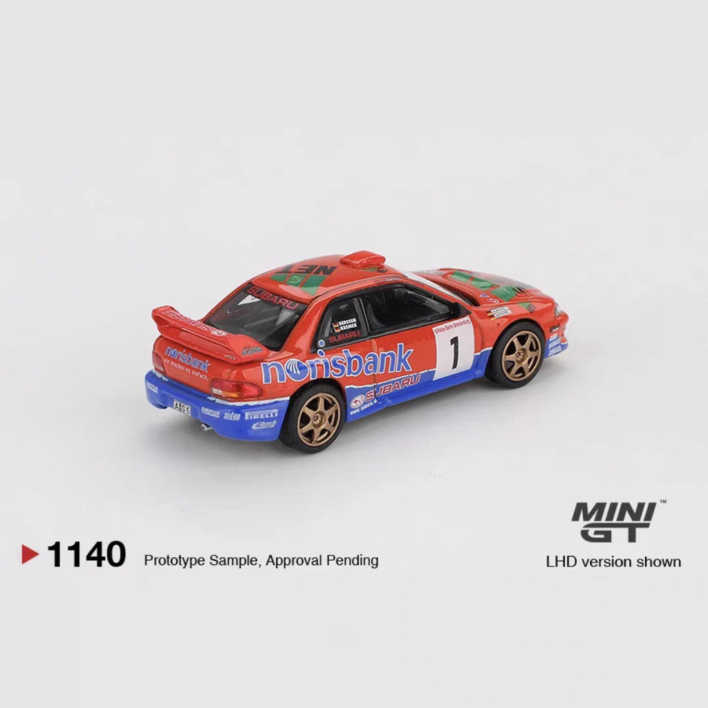 [Mocus Bán lượt mua trước] Sắp ra mắt tháng 01/2026 mô hình xe Mini GT 1:64 Subaru lmpreza wrc97 #1 1999 MGT1140