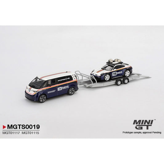 [Mocus Bán lượt mua trước] Sắp ra mắt tháng 12 2025 Mô hình xe Mini GT 1:64 Volkswagen BUZZ Porsche 911 Dakar MGTS0019