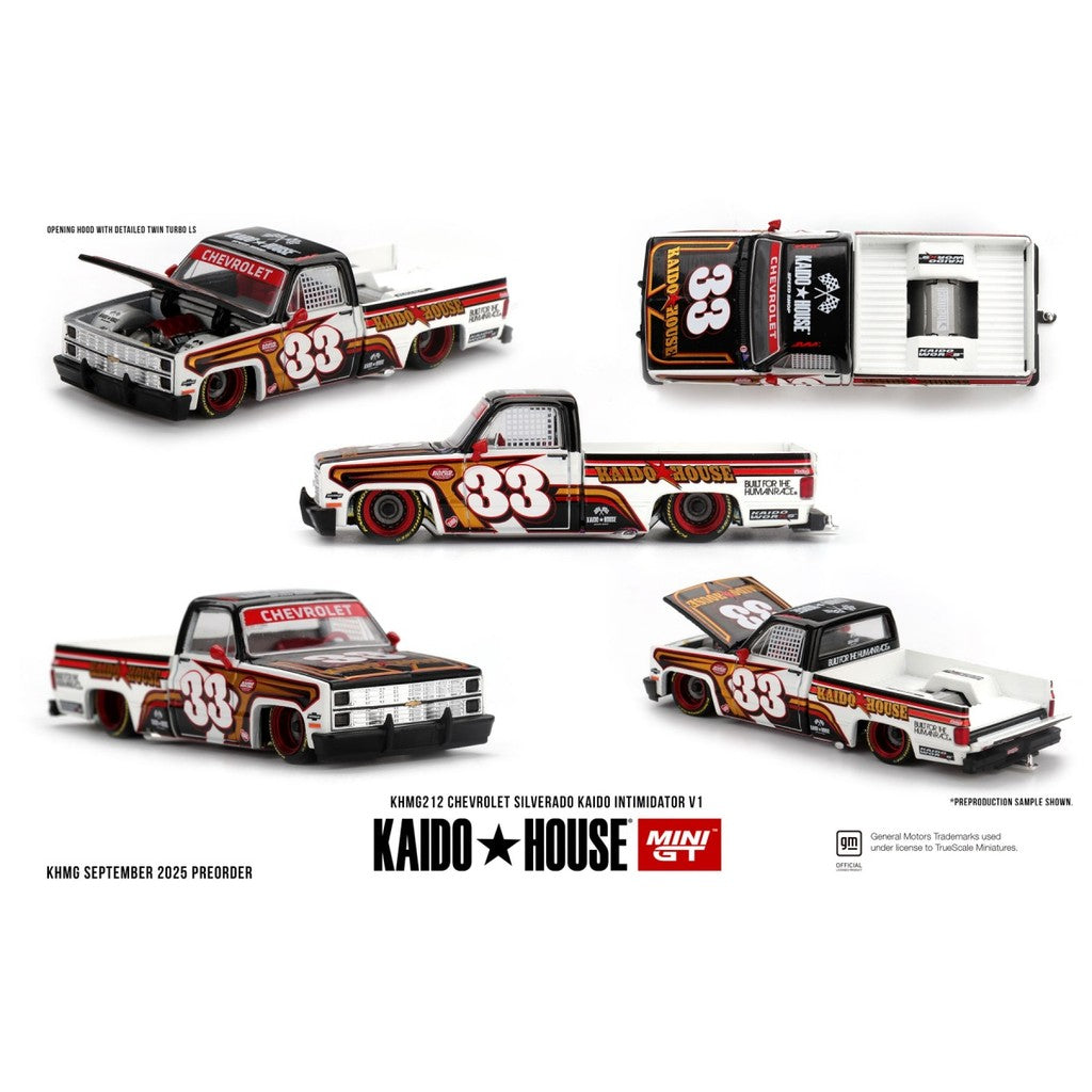 [Mocus Bán lượt mua trước] Sắp ra mắt tháng 12/2025 Mô Hình Xe Mini GT x Kaido House 1:64 Chevrolet Silverado KHMG212