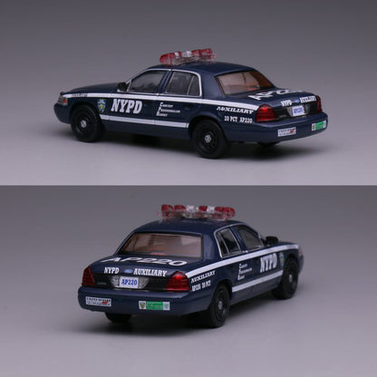 Mô hình xe 596 1:64 Xe Cảnh Sát Mỹ Ford Victoria CV Xe Cơ Bắp Cổ Điển