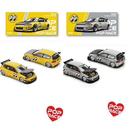 [Mocus Bán lượt mua trước] Sắp ramắt mô hình xe POPRACE 1:64 Honda Civic Eg6 MK5 Rocket MOON EYE #010