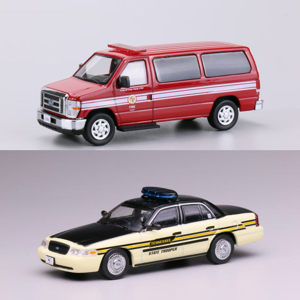 Mô hình xe 596 1:64 Ford E350 Los Angeles