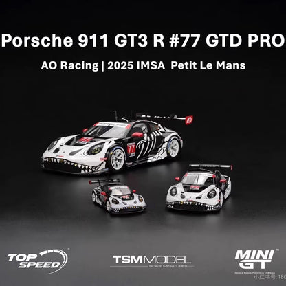 [Mocus Bán lượt mua trước] Sắp ra mắt tháng 01/2026 mô hình xe Mini GT 1:64 Porsche 911 GT3R Halloween Skeleton #1143