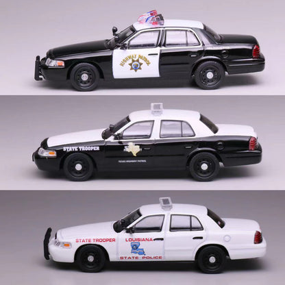 Mô hình xe 596 1:64  Ford Victoria Xe Cảnh Sát California, Lousiana, Texas