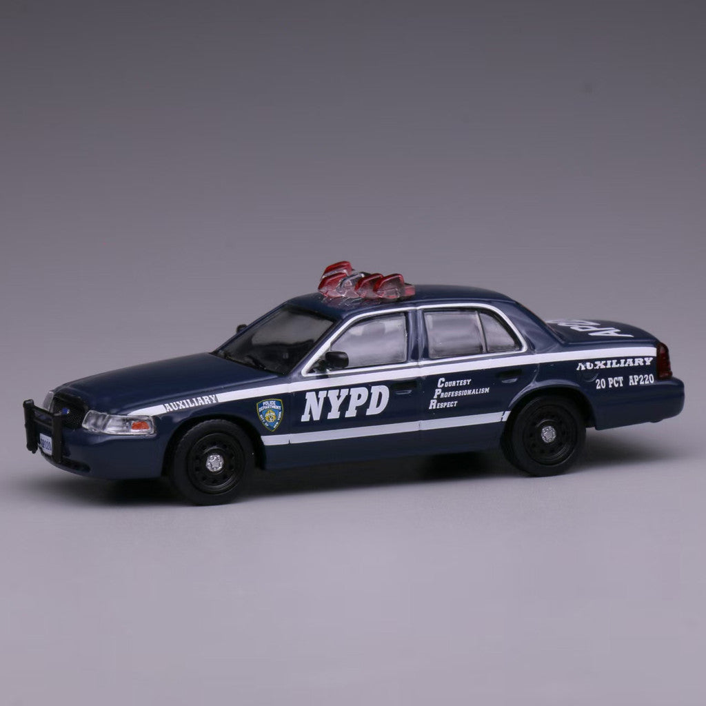 Mô hình xe 596 1:64 Xe Cảnh Sát Mỹ Ford Victoria CV Xe Cơ Bắp Cổ Điển