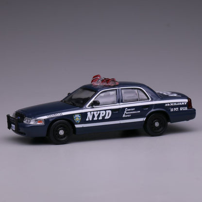 Mô hình xe 596 1:64 Xe Cảnh Sát Mỹ Ford Victoria CV Xe Cơ Bắp Cổ Điển