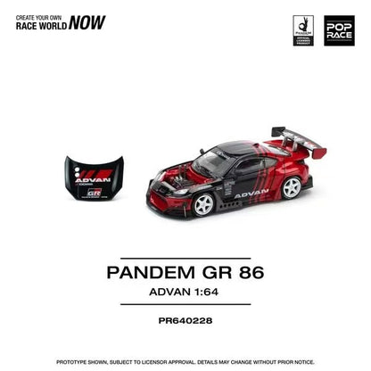 [Mocus Bán lượt mua trước] Sắp ra  mắt mô hình xe POPRACE 1:64Toyota GR86 Có Thể Mở Nắp Advan #228