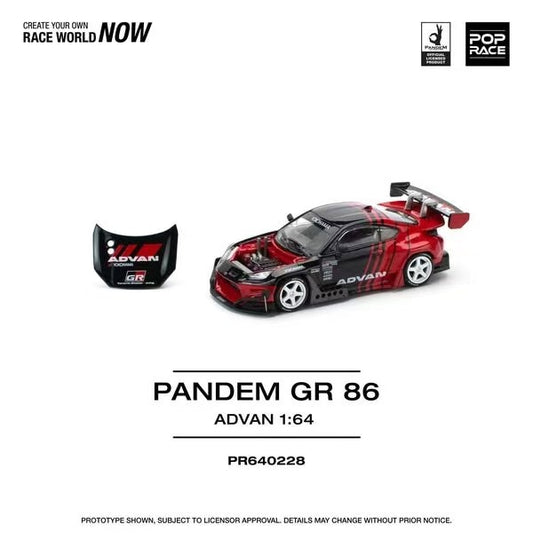 [Mocus Bán lượt mua trước] Sắp ra  mắt mô hình xe POPRACE 1:64Toyota GR86 Có Thể Mở Nắp Advan #228