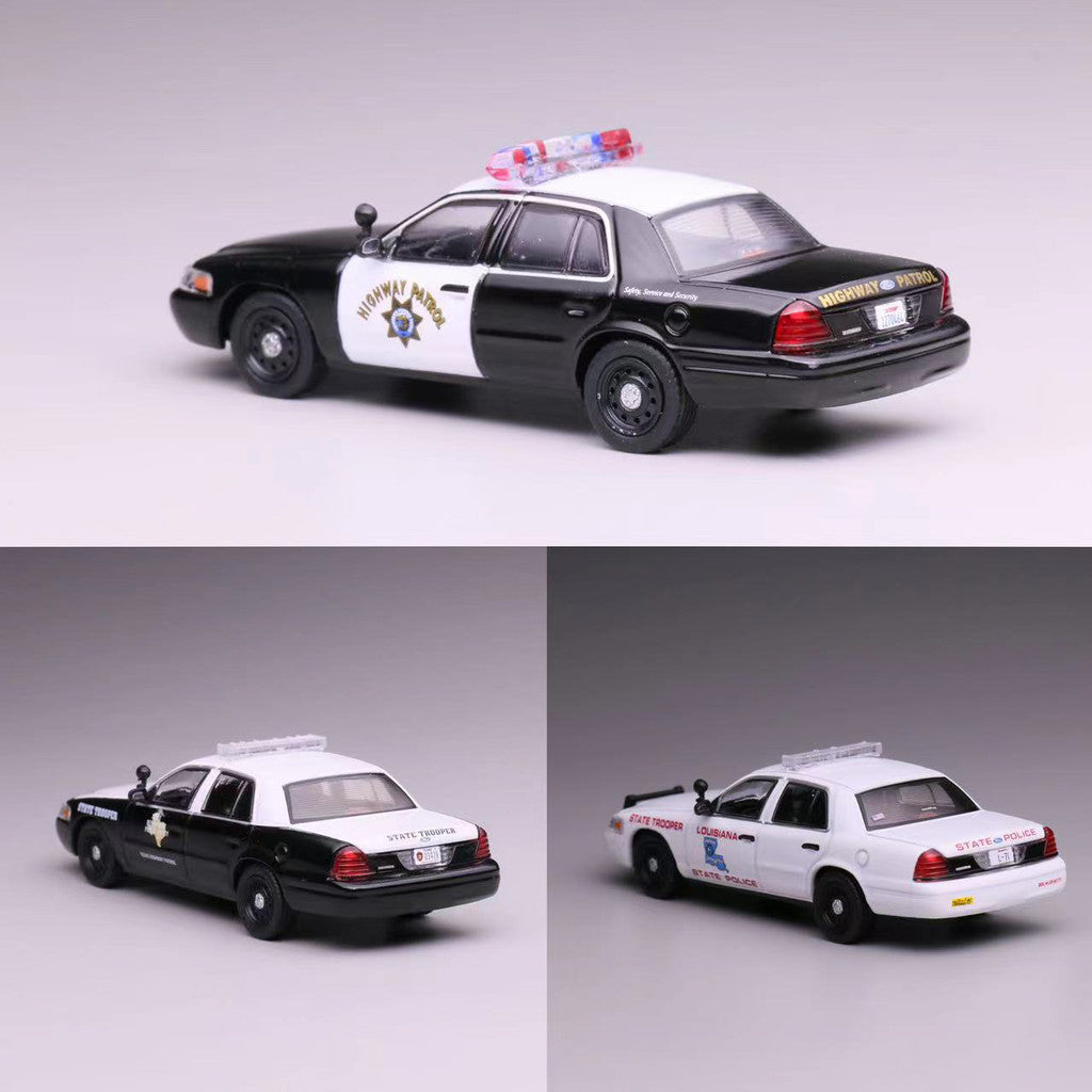 Mô hình xe 596 1:64  Ford Victoria Xe Cảnh Sát California, Lousiana, Texas