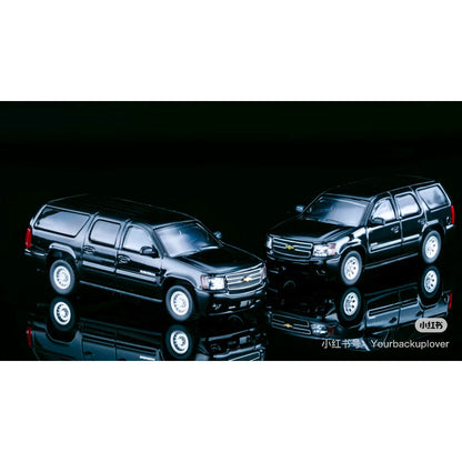 Mô hình xe 596 1:64 596 1/64 HEC Phiên Bản Triển Lãm Tổng Thống và Đội An Ninh Cadillac