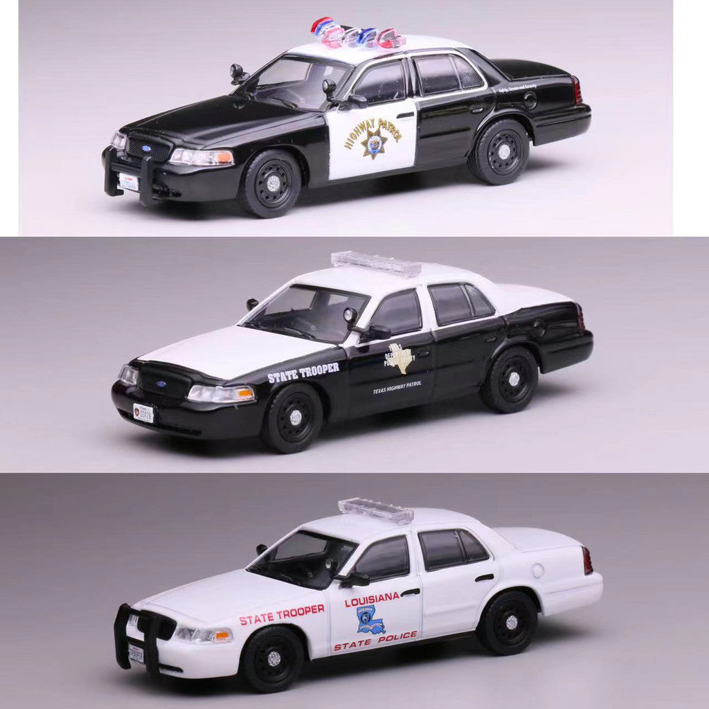 Mô hình xe 596 1:64  Ford Victoria Xe Cảnh Sát California, Lousiana, Texas