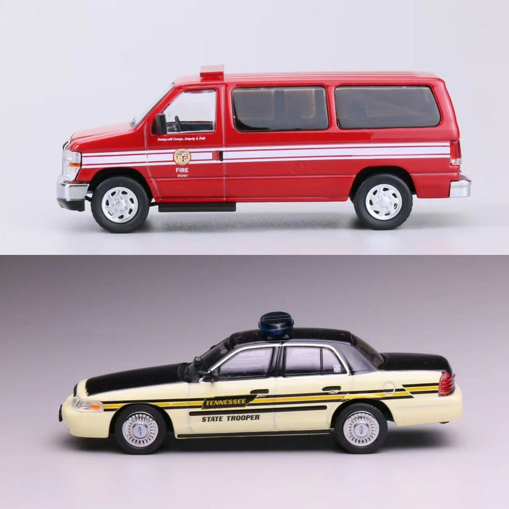 Mô hình xe 596 1:64 Ford E350 Los Angeles
