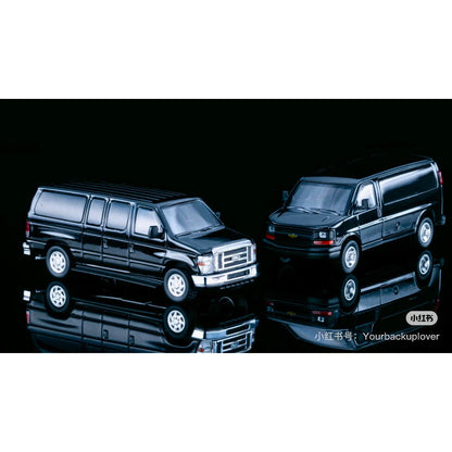 Mô hình xe 596 1:64 596 1/64 HEC Phiên Bản Triển Lãm Tổng Thống và Đội An Ninh Cadillac