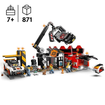 LEGO CITY 60472 Đồ Chơi Lắp Ráp Bãi Phế Liệu Ô Tô (871 chi tiết)