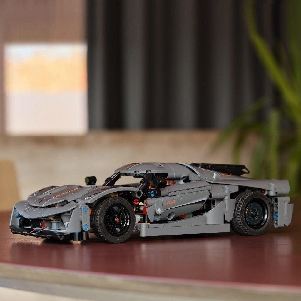 LEGO TECHNIC 42173 Đồ Chơi Lắp Ráp Xe Thể Thao Koenigsegg Jesko Absolut Màu Xám (801 Chi Tiết)
