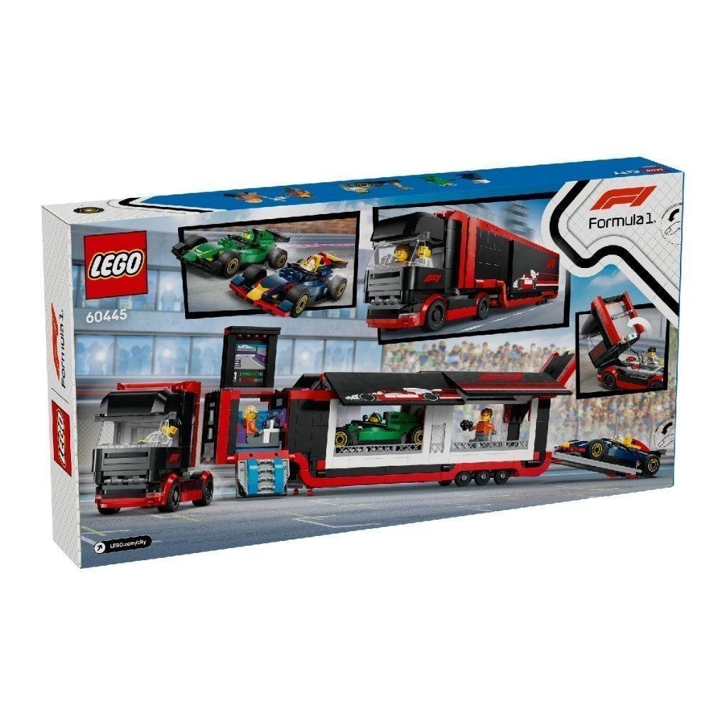 LEGO CITY 60445 Đồ Chơi Lắp Ráp Xe Vận Chuyển Xe Đua F1 (1086 chi tiết)